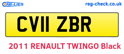 CV11ZBR are the vehicle registration plates.
