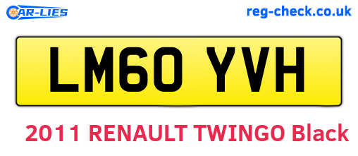 LM60YVH are the vehicle registration plates.