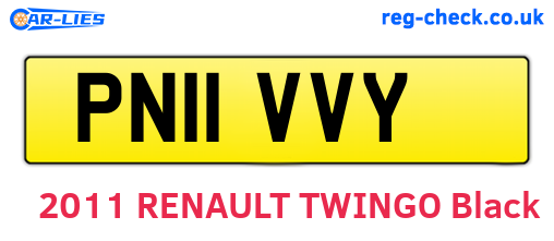 PN11VVY are the vehicle registration plates.