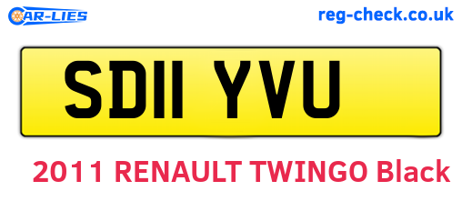 SD11YVU are the vehicle registration plates.