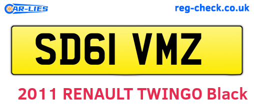 SD61VMZ are the vehicle registration plates.