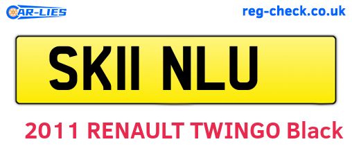 SK11NLU are the vehicle registration plates.