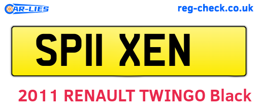 SP11XEN are the vehicle registration plates.