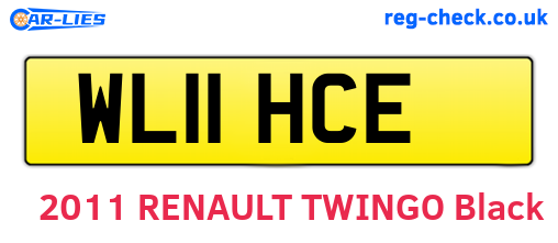 WL11HCE are the vehicle registration plates.