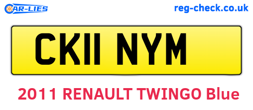 CK11NYM are the vehicle registration plates.