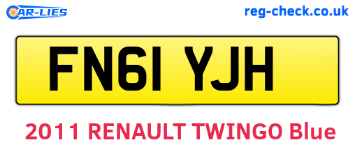 FN61YJH are the vehicle registration plates.