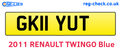 GK11YUT are the vehicle registration plates.