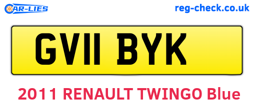 GV11BYK are the vehicle registration plates.
