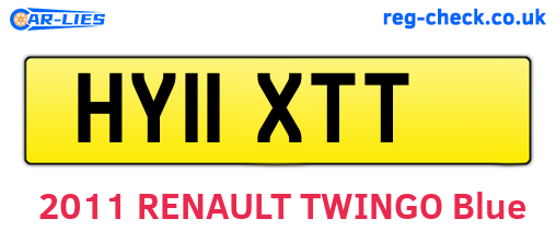 HY11XTT are the vehicle registration plates.