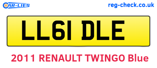 LL61DLE are the vehicle registration plates.