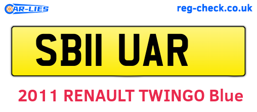 SB11UAR are the vehicle registration plates.