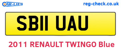 SB11UAU are the vehicle registration plates.