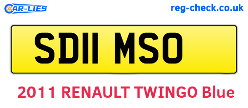 SD11MSO are the vehicle registration plates.