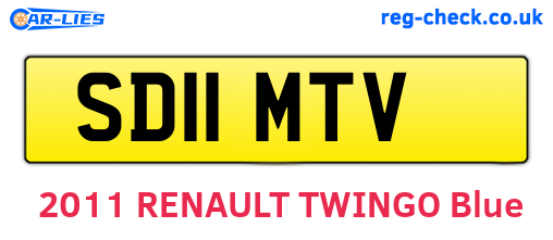 SD11MTV are the vehicle registration plates.
