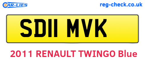 SD11MVK are the vehicle registration plates.
