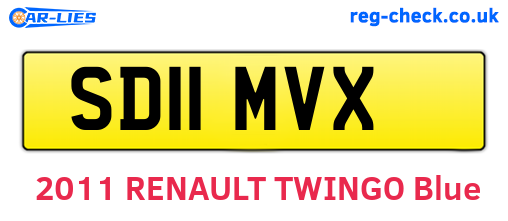 SD11MVX are the vehicle registration plates.