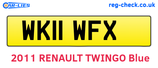 WK11WFX are the vehicle registration plates.