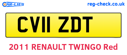 CV11ZDT are the vehicle registration plates.