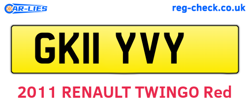 GK11YVY are the vehicle registration plates.