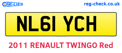 NL61YCH are the vehicle registration plates.