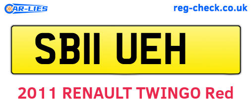 SB11UEH are the vehicle registration plates.