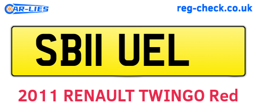 SB11UEL are the vehicle registration plates.