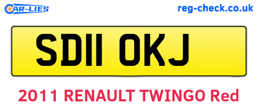 SD11OKJ are the vehicle registration plates.