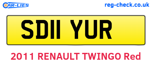 SD11YUR are the vehicle registration plates.
