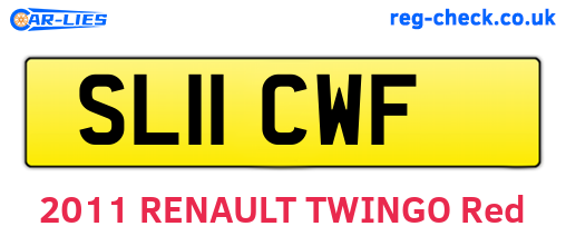 SL11CWF are the vehicle registration plates.
