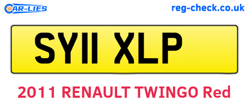 SY11XLP are the vehicle registration plates.