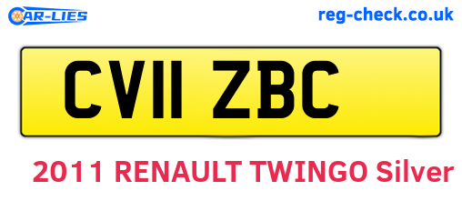 CV11ZBC are the vehicle registration plates.