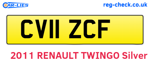 CV11ZCF are the vehicle registration plates.