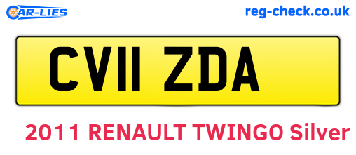CV11ZDA are the vehicle registration plates.
