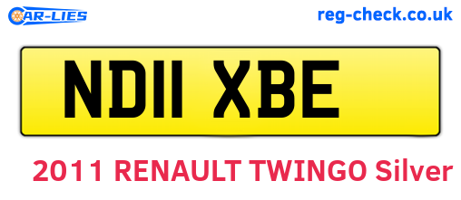 ND11XBE are the vehicle registration plates.