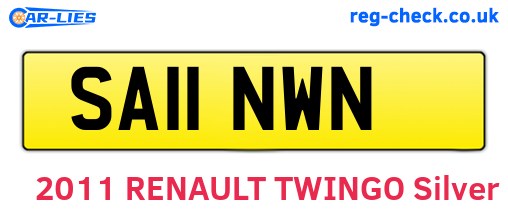 SA11NWN are the vehicle registration plates.