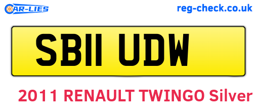 SB11UDW are the vehicle registration plates.
