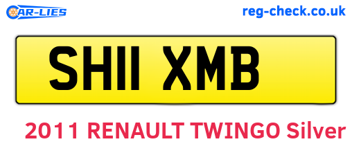 SH11XMB are the vehicle registration plates.