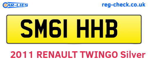 SM61HHB are the vehicle registration plates.