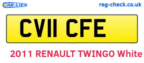 CV11CFE are the vehicle registration plates.