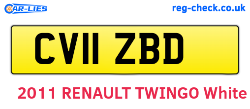 CV11ZBD are the vehicle registration plates.