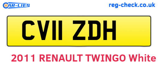 CV11ZDH are the vehicle registration plates.