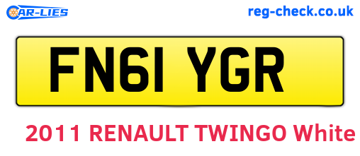 FN61YGR are the vehicle registration plates.