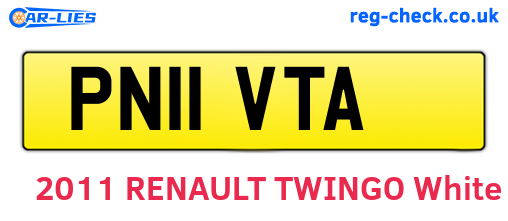 PN11VTA are the vehicle registration plates.