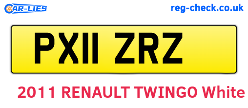 PX11ZRZ are the vehicle registration plates.