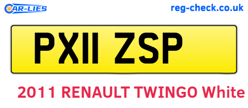 PX11ZSP are the vehicle registration plates.