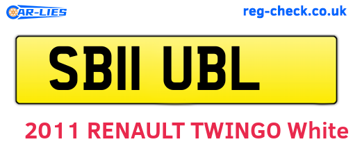 SB11UBL are the vehicle registration plates.