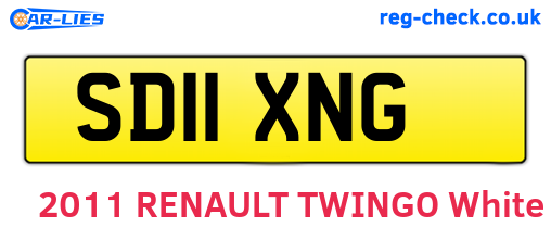 SD11XNG are the vehicle registration plates.