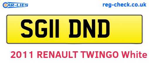 SG11DND are the vehicle registration plates.