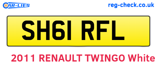 SH61RFL are the vehicle registration plates.