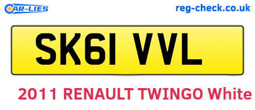 SK61VVL are the vehicle registration plates.